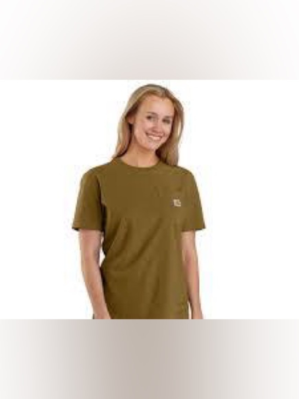 Carhartt Olive Crewneck Pocket T‑Shirt